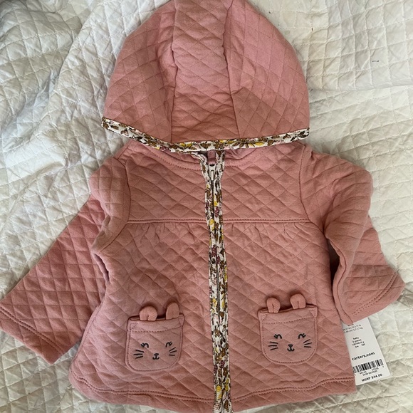 Carter’s pink NWT cat/dog pockets ensemble 3-6 mths - Picture 2 of 3